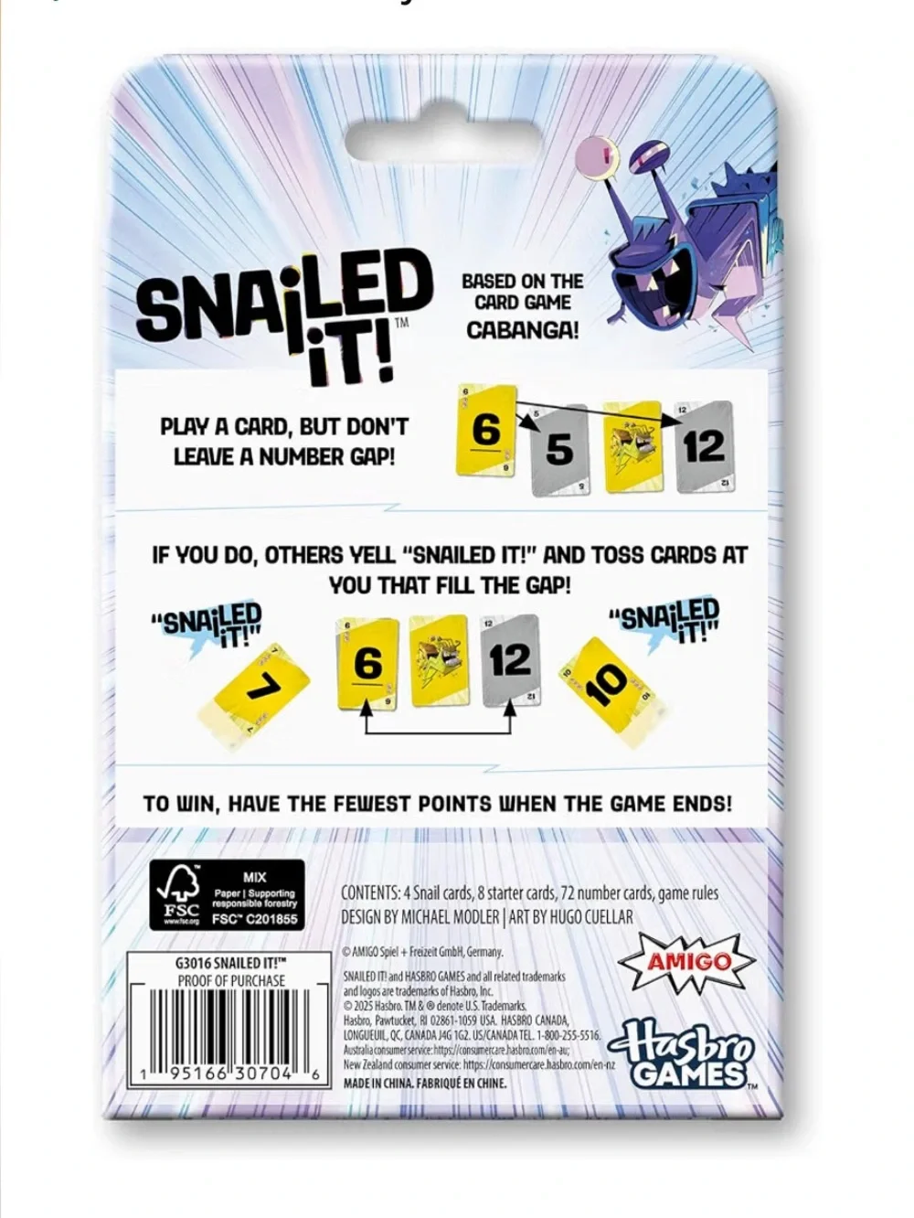 🐌 HASBRO Snailed It! Fast-Paced Family Card Game Ages 8+ NWT 🎴